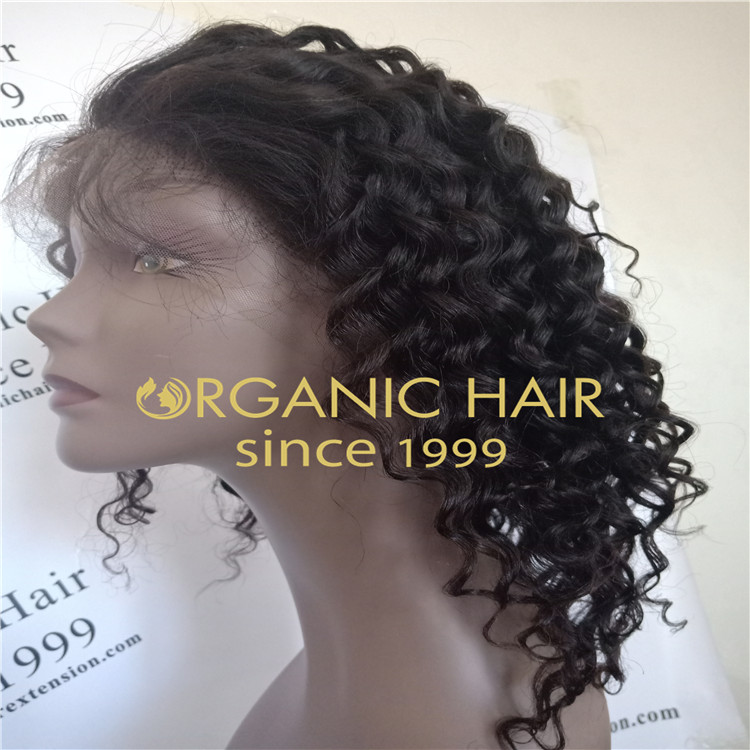 Wholesale remy human curly full lace wig for baby A75
